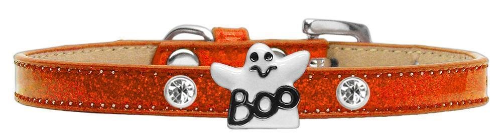 Mirage Pet Products Ghost Charm Dog Collar Orange Ice Cream Size 10