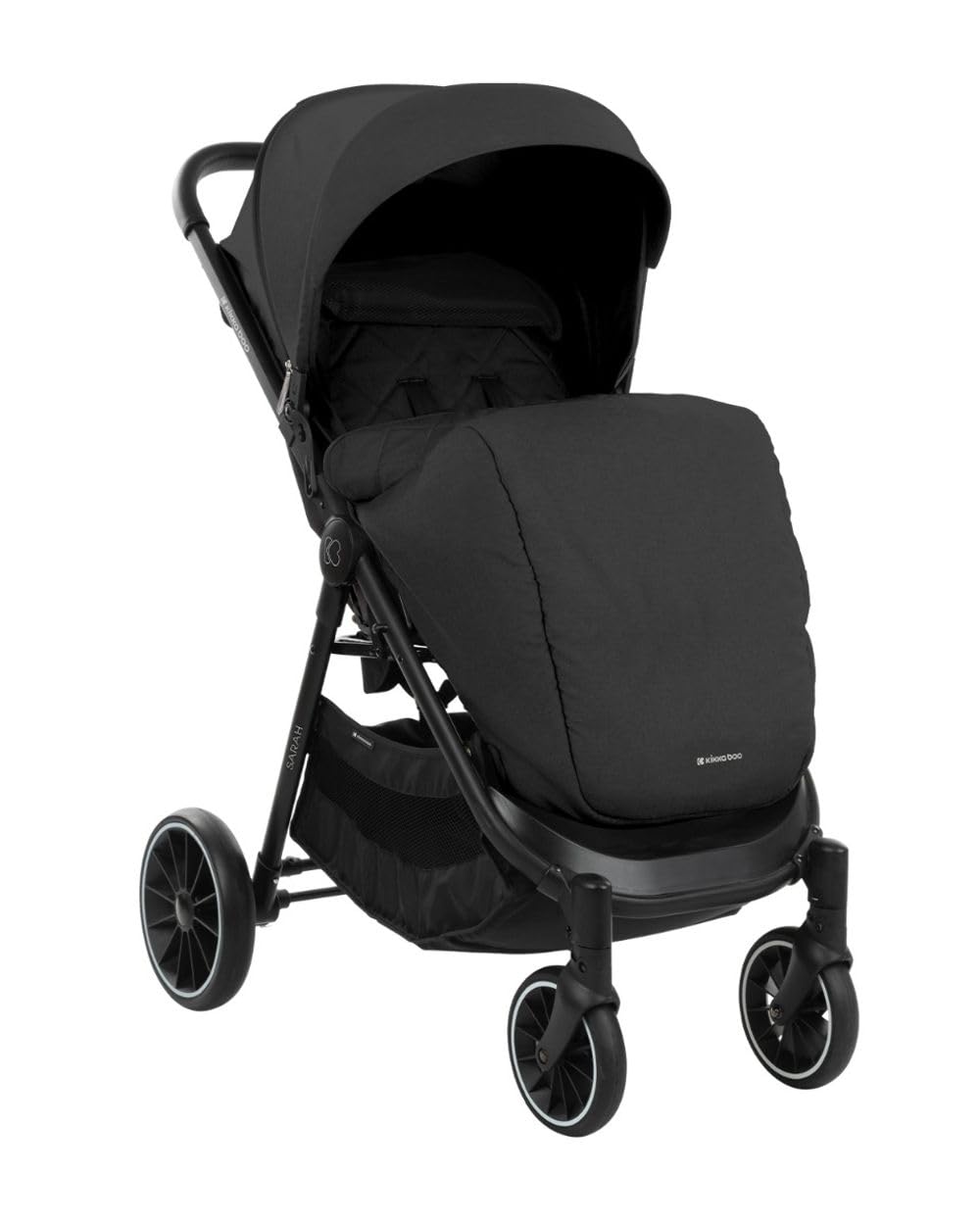 Kikkaboo passeggino Sarah pieghevole, regolabile, portabicchieri, fino a 22 kg, colorazione:nero