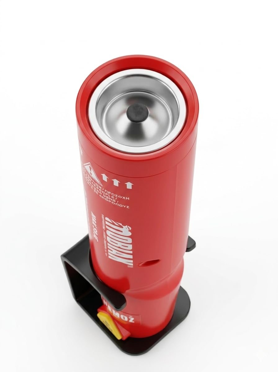 Mini Extintor Aerosol + Soporte de Pared | Spray Extintor Pequeño 8B C E 5F para Hogar y Coche, para Electrónica y Cocina | Ecológico