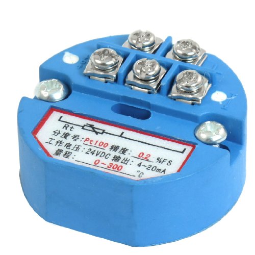 Aexit PT100 Temperature Control electrical Sensor Transmitter 0-300C Output 4-20mA 24VDC