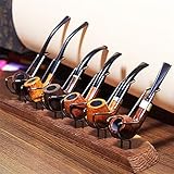 pfeifenständer acryl Rauchpfeifen Zubehör: Sechs Massivholz vertikale Rohrhalter für Rohrverschraubungen.