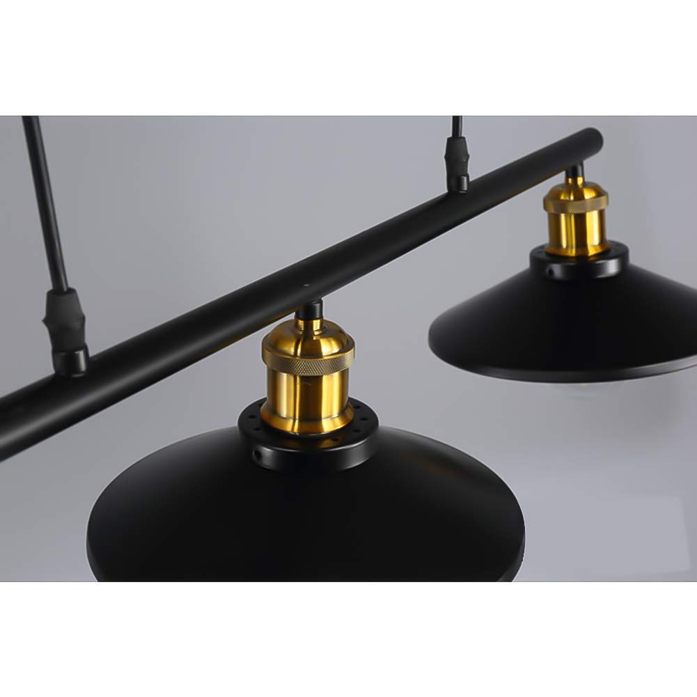 Wysuwana matowa czarna lampa wisząca, barowe oprawy oświetleniowe lampa sufitowa olejowana z brązu wisząca lampa vintage dom wiejski, 3 światła