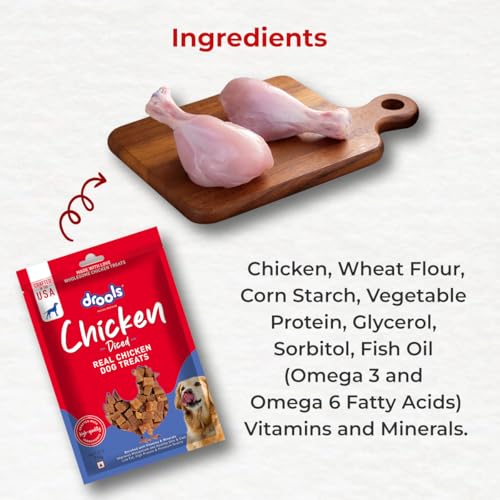 Image of Drools Puppy & Adult Diced Dog Treats 70g | Real Chicken Flavour | Rich in Protein | No Artificial Preservatives | Best for Training & Bonding