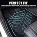 Muuporro Floor Mats for 2023 Kia Sportage (Hybrid Only) All Weather Protection TPE Rubber Liner Set Accessories Car Floor Mats, Odorless Non-Slip, 1st & 2nd Row, Black