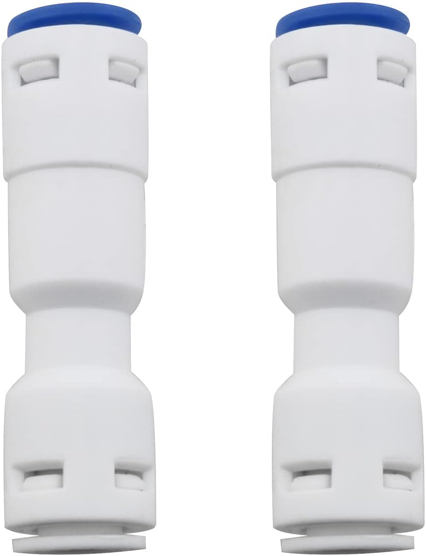 Check Valve 2PCS 3/8" One Way Push Fit Straight Quick Connect Check Valves for RO Pure Water Reverse Osmosis System, 3/8Inch Push to Connect One Way Check Valve