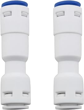 Check Valve DGZZI 2PCS 3/8" One Way Push Fit Straight Quick Connect Check Valves for RO Pure Water Reverse Osmosis System, 3/8Inch Push to Connect One Way Check Valve