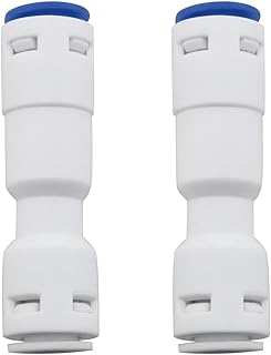 Check Valve DGZZI 2PCS 3/8" One Way Push Fit Straight Quick Connect Check Valves for RO Pure Water Reverse Osmosis System, 3/8Inch Push to Connect One Way Check Valve
