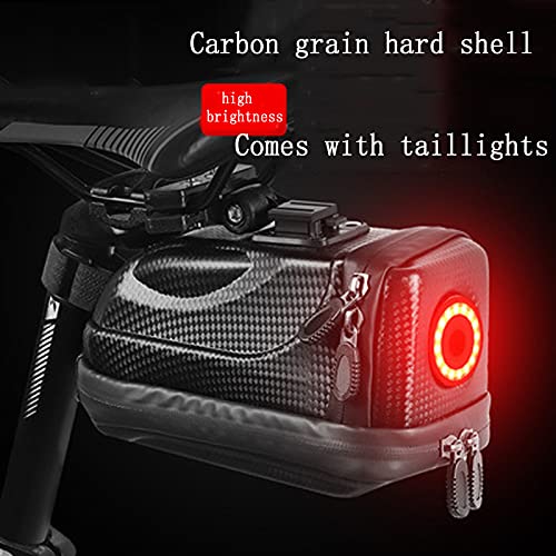 Sac de queue de vélo rigide étanche et aérodynamique à LED USB