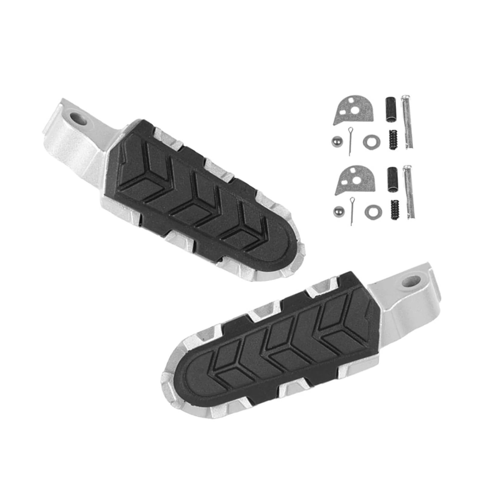 Estriberas Moto Reposapiés Traseros para Motocicleta Estriberas De Acero con Cubierta De Goma para TRK502 TRK502X 2020 TRK 502 502 X 2020 Accesorios Reposapiés(1 PC Rear Left)