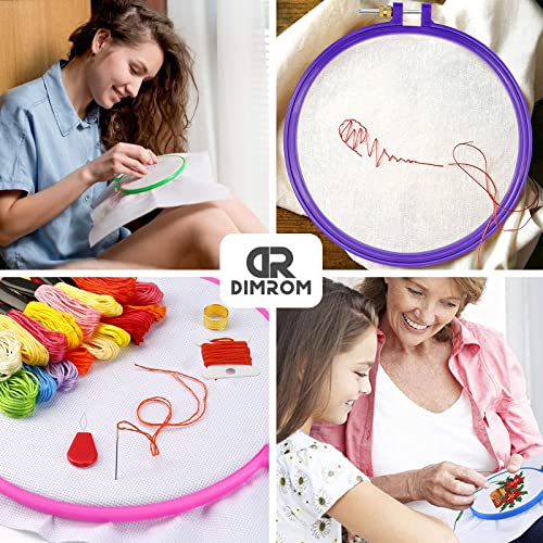 5 Pcs Embroidery Hoops For Quilting - Multicolor Cross Stitch Hoop 4.3 To 10.4 Inches Plastic Embroidery Kit Ring Set Cross Stitch Supplies - Cross Stitch Hoops - Women Cross Stitch Circle Frame Set #TOP4