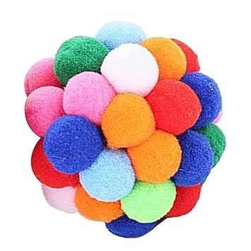 Kawn Pet Kitten Colorful Ball Toys Cat Catch Exercise Interactive Play Toys L
