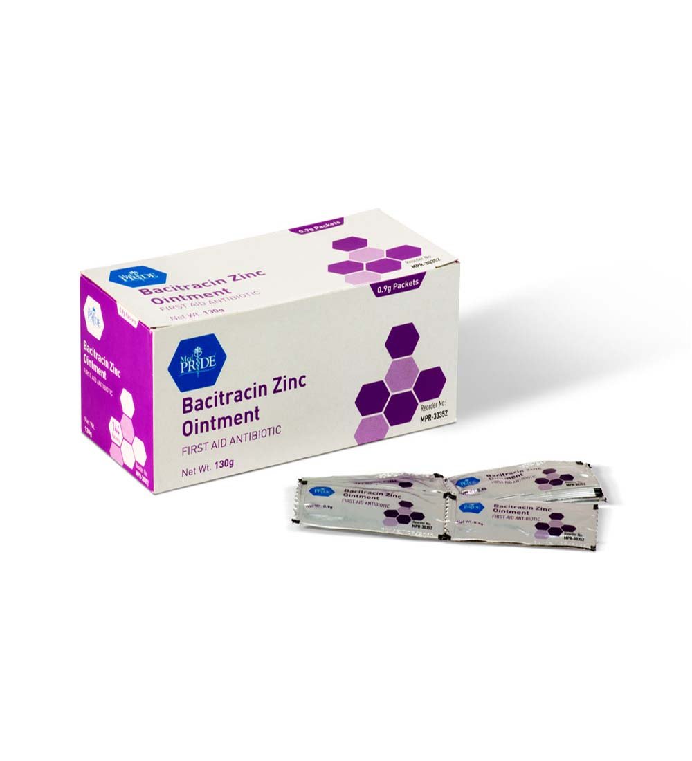 Bacitracin Zinc - .9g Foil Packets- 12/144/cs.