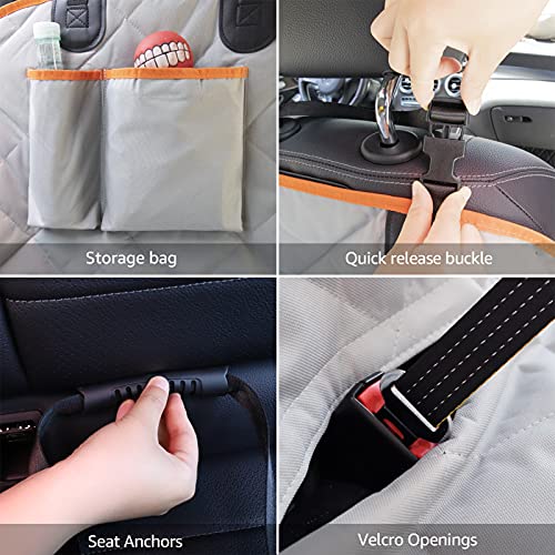 iBuddy Dog Seat Covers for Trucks 100% Waterproof Dog Hammock for Truck Back Seat Durable X-Large Dog Seat Cover Against Dirt and Dog Fur Machine Washable Pet Seat Cover for Trucks and Large SUVs