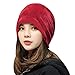 Produktbild Milya Damen Samt Beanie Mütze Wintermütze Long Slouch Style Weich Warm Turban (Rot)