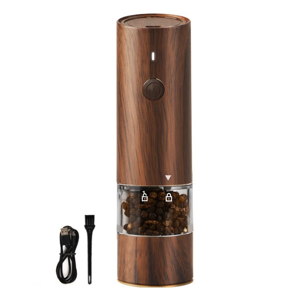 CTRLZS USB Charging Automatic Salt and Pepper Grinder Household Grinder Suitable for Kitchens and Restaurants,A