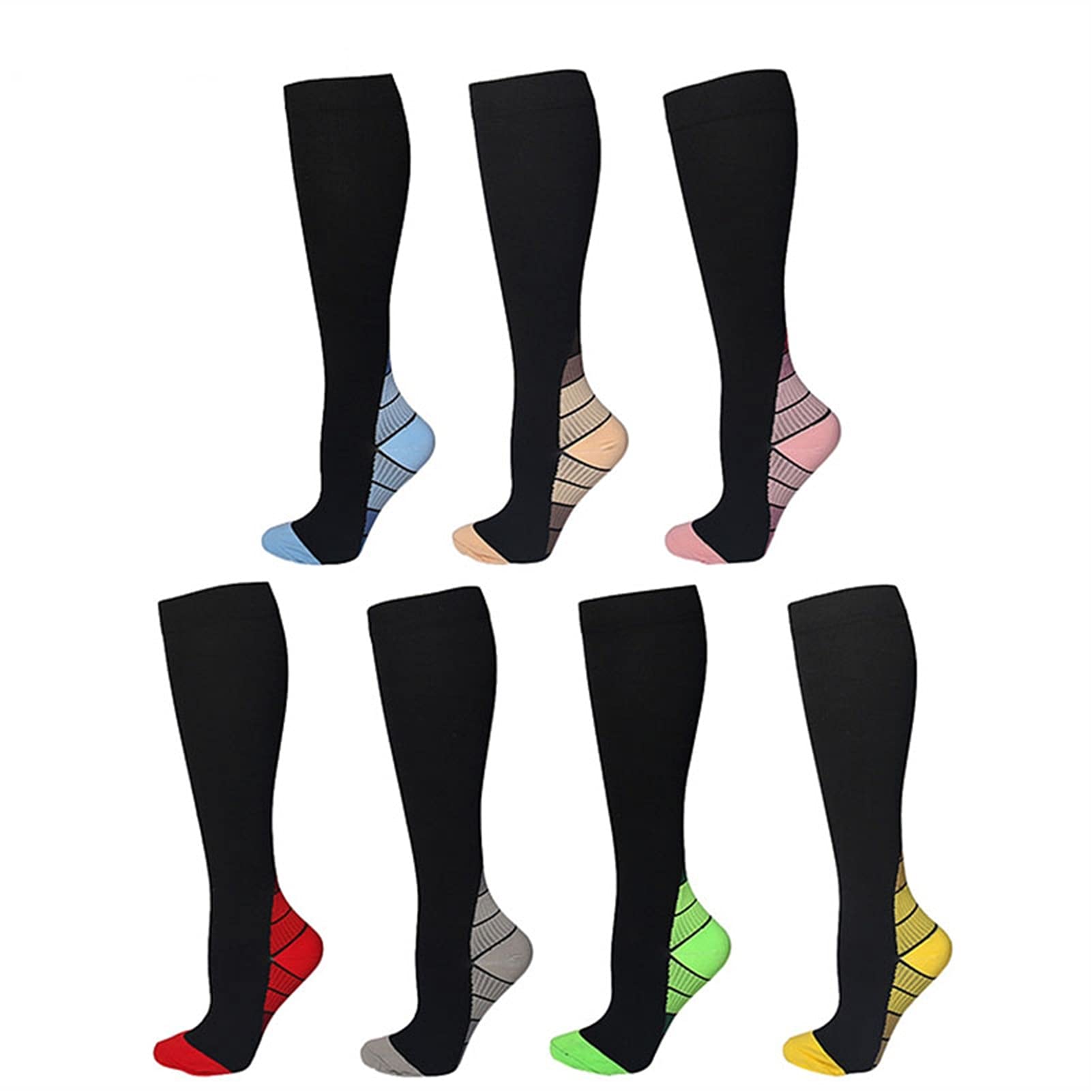 Sport Compression Socks Calze Uomo Donna Atheltic Fitness Sock for Marathon in Esecuzione Cycling Football