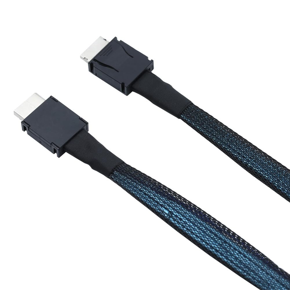 PCIE Oculink SFF 8611 4I una Mini SAS SFF-8611 4I Cable de ExtensióN de Datos de Supervelocidad para Servidor LíNea de Transferencia de Datos 1 M