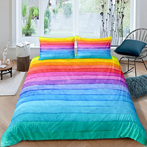 Housse de couette enfants arc-en-ciel pour des nuits douces