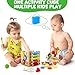 Batlofty Wooden Activity Cube, 8-in-1 Montessori Toys for 1 2 Year Old Girl Boy Toddler| Sensory Educational Learning Toys 12-18 Months | 1st Birthday Gifts, Bead Maze | Bonus Sorting & Stacking Board