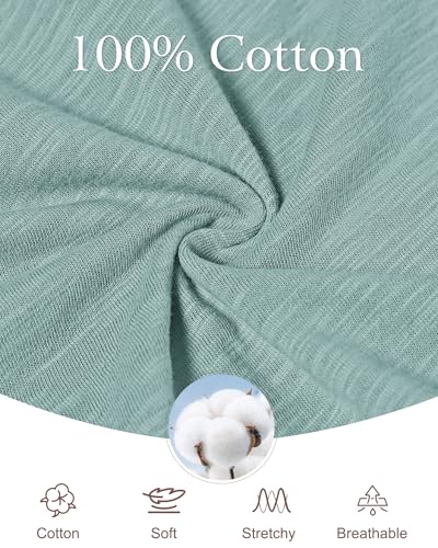 ROVENTIS Boys Henley Shirts Kids Short Sleeve Casual Button Down Cotton T-Shirts Summer Boy Tops Tees 11-12 Years Lake Green