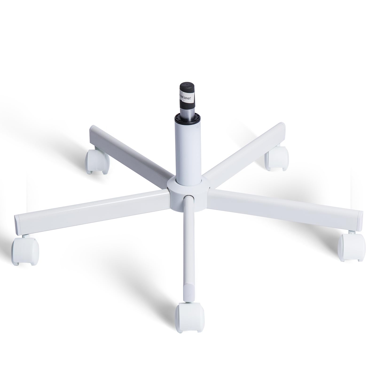 XSZD Base de silla giratoria ultra estable para oficina en casa, eficiente y segura para asientos con piernas cruzadas, fácil reemplazo de bricolaje con ruedas robustas (blanco, elevador de gas, base