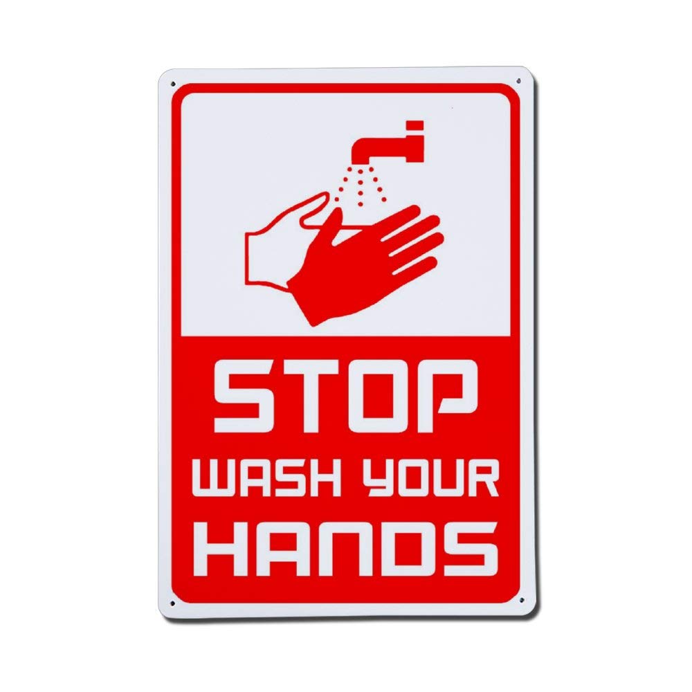 Jeartyca Keep Clean Be Careful Metal Sign Notice Sign Metal Decor Sign Metal Tin Signs Kitchen Washroom Safety Signs Wall Plaque 213 color123 8" x 12"