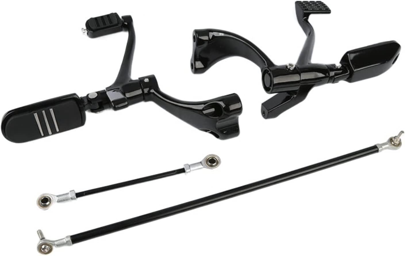 Motorcycle Forward Controls W/Pegs Linkage Compatible with Harley Sportster 883 1200 Forty-Eight Nightster XL Custom 04-13 Roadster 04-08(A)