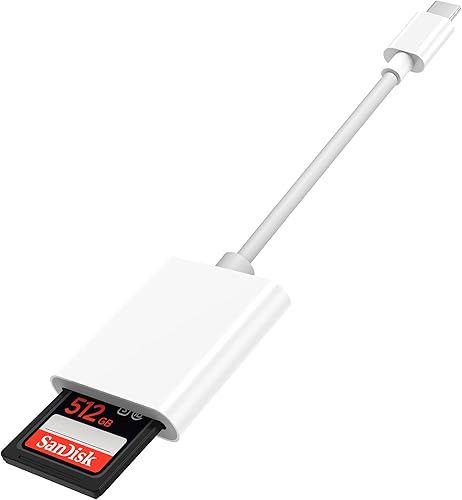 Lector de tarjetas SD USB C para iPhone, lector de tarjetas de memoria USB-C USB C a SD, adaptador de cámara de juego Trail para 15/iPad/MacBook