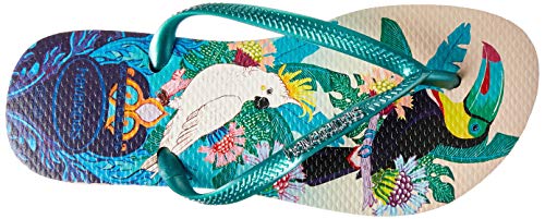 Havaianas Slim Tropical, Sandali Donna, Beige