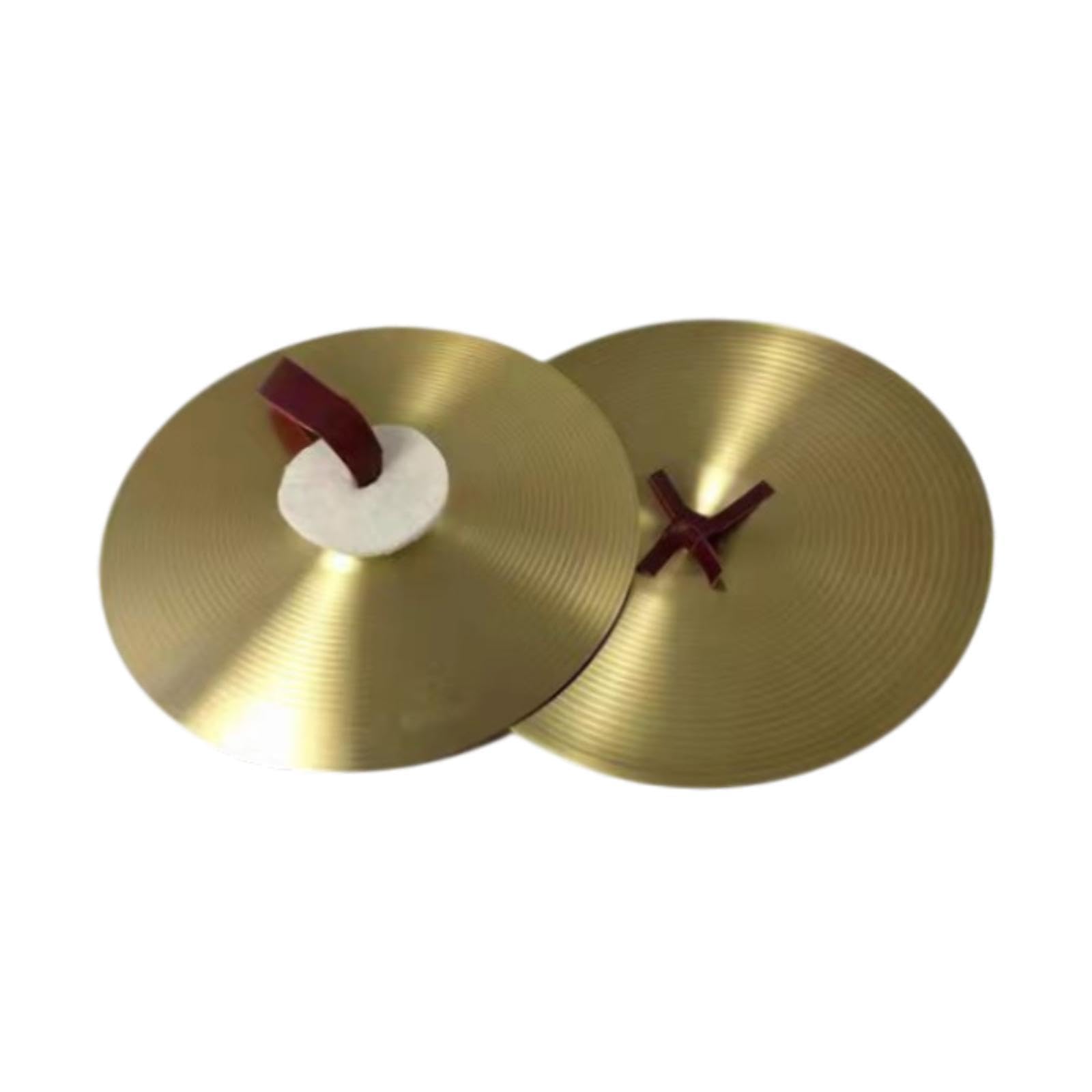 Colaxi 2Pcs Crash Cymbals Traditional Percussion Hand Cymbal Alloy Musical Instrument for Stage Show Professionals Performance Party, 18 inch
