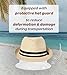 Comhats Summer Fedora Straw Hats for Men Beach Sun Panama Packable Trilby Dress Derby White Large L