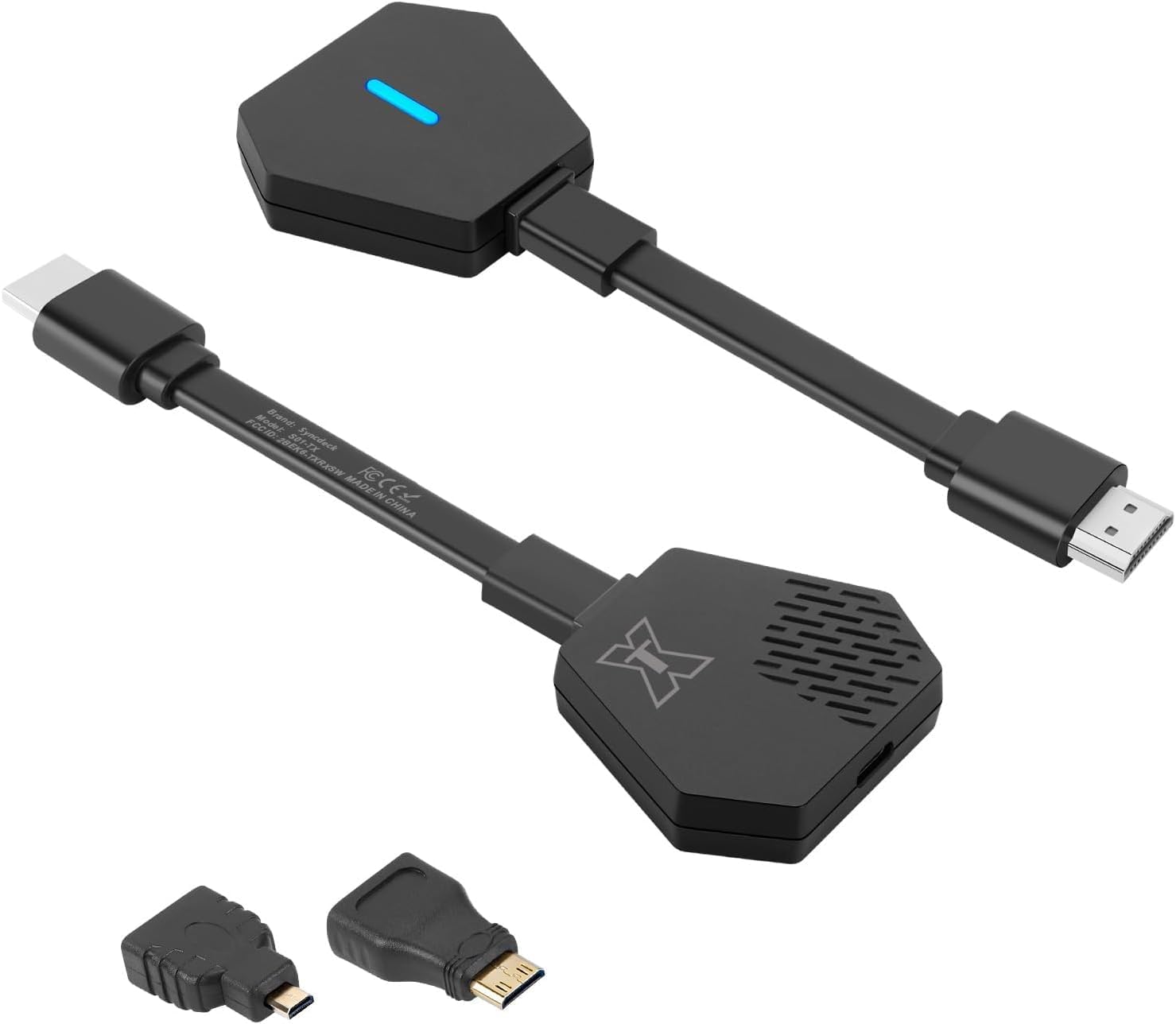 Wireless HDMI Transmitter and Receiver 4K@30Hz(165Ft) 5G Wireless HDMI Adapter Kit for PC, Laptop,TV Box, to TV, Monitor, Projector Black - Amazon product rated Grade B