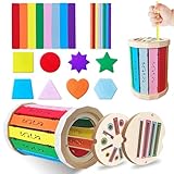 Yeelan Montessori Juguete a partir de 1, 2, 3 años, juguete de motricidad, juguete de madera, juguete sensorial para bebé, juego de clasificación, regalo de cumpleaños para bebés a partir de 1, 2, 3