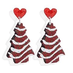 K2：christmas tree cake earrings