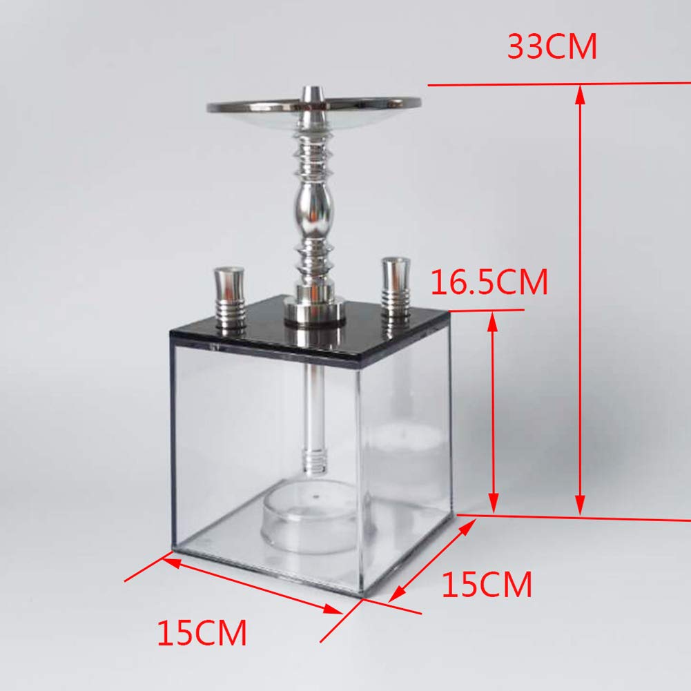 LED Shisha Shisha Set Micro Modern Acryl Bubble Shisha EIN Schlauch Big Smoke mit Silikonschale für Shisha und buntes LED-Licht, um das Rauchen zu genießen