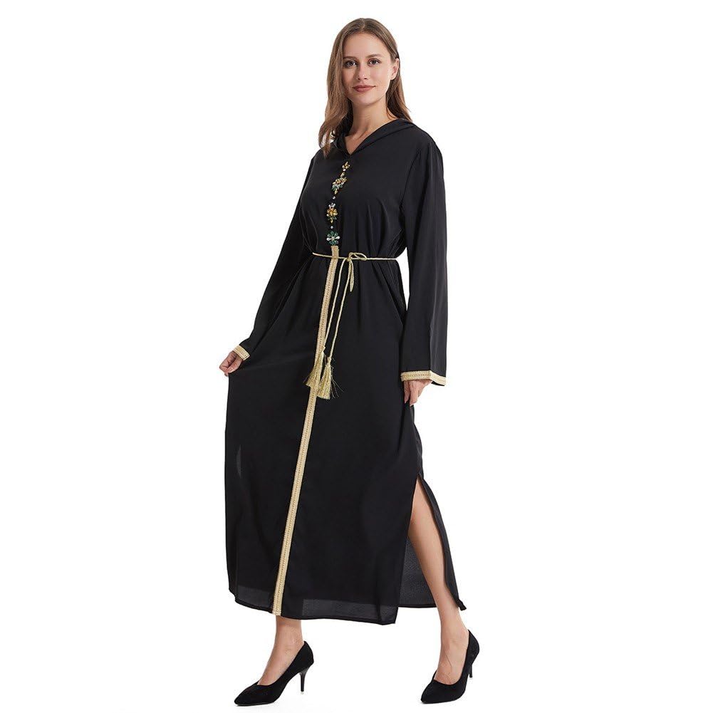 Robe Longue À Capuche Ample À Manches Longues pour Femme