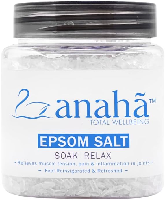 Epsom Salt (250 g) | Unscented Grade A Magnesium Sulphate | Relieves Muscle Tension, Eases Pain & Inflamed Joints | Epsom Salt for Foot Soak, Face Exfoliator, and Sunburns