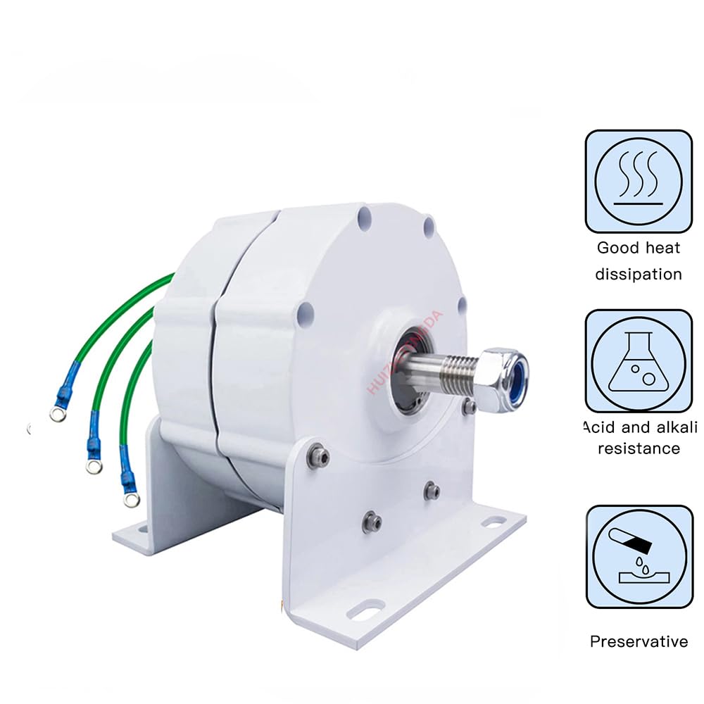 Generator 20000 W 50 HZ 600 obr./min Alternator darmowej energii 12 V 24 V 48 V Generator z magnesami trwałymi dla systemu wytwarzania energii i turbiny wiatrowej (z podstawą)