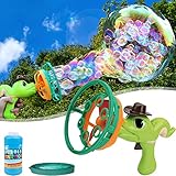 IFLOVE Bubble Machine Gun Snake Bubble Blower Bubble Blaster for Kids, Giant & Small Bubble Maker 1000+ Bubbles Per Min with 8 oz Solution for Outdoor Play