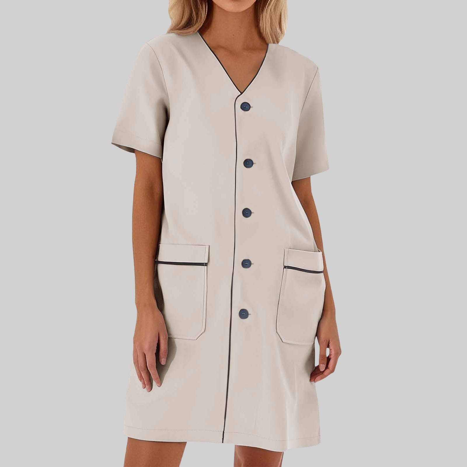 2026 Blouse de Blanche Ample à Manches Courtes Unie pour Femme Tenue décontractée élégante et Confortable en Coton Doux pour Usage Quotidien Professionnel ou Loisir