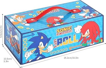 kids Characters 52 pieces Colouring Art Case Childrens Stationery Set With Watercolour Pencils Toy Gift (Sonic)