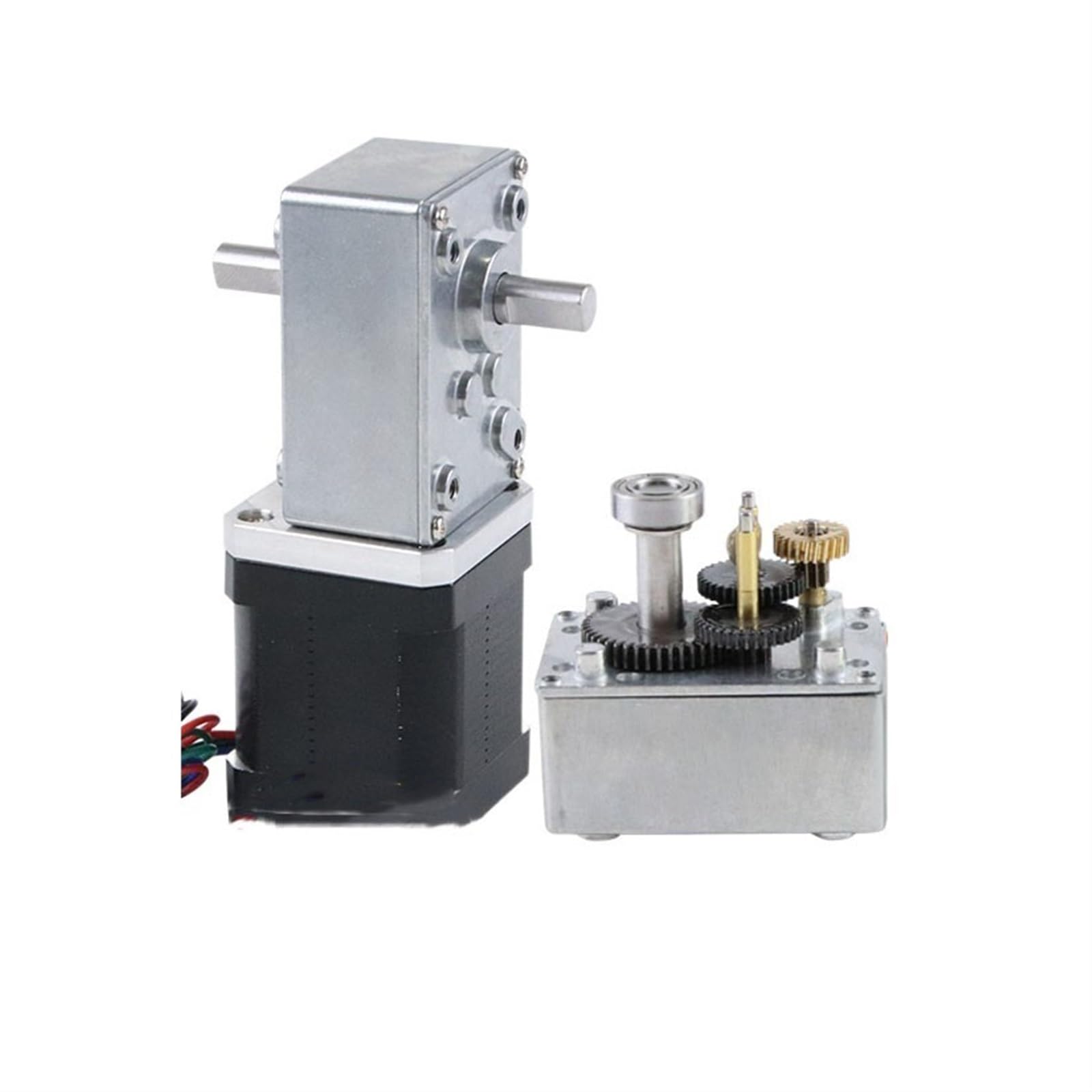 GTPBAO Treibersteuerung 1,8 Grad 1,7 A 2-Phasen-4-Draht-42-mm-Extruder-Getriebeschrittmotor 1:100 1:200 1:290 Übersetzungsverhältnis Schneckengetriebe Nema 17-Schrittmotor CNC Maschine(1:100)