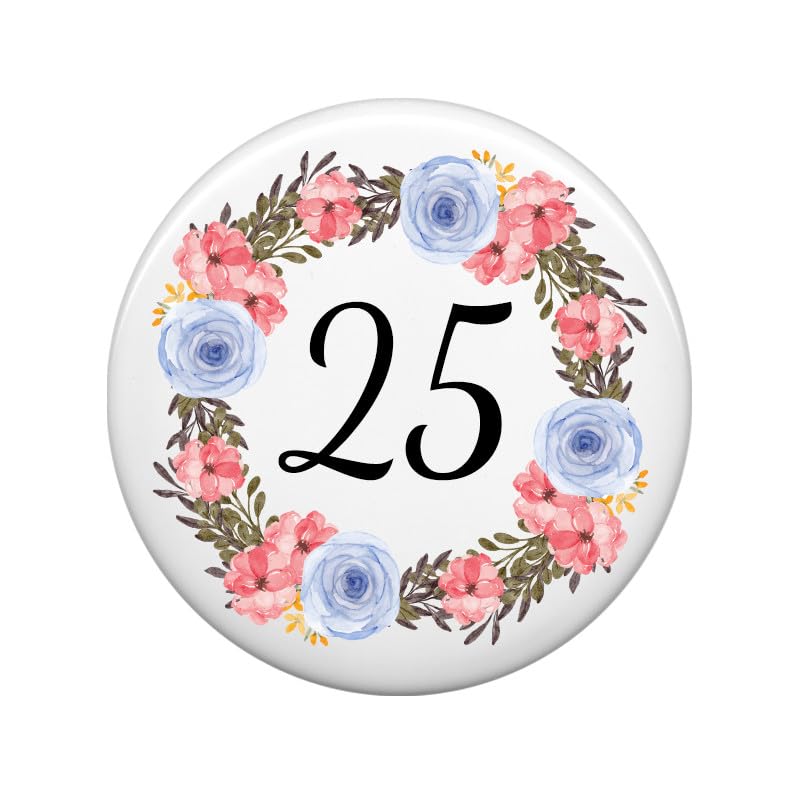 Plaque d'adresse chic pour numéro de maison en émail cercle 10x10 cm