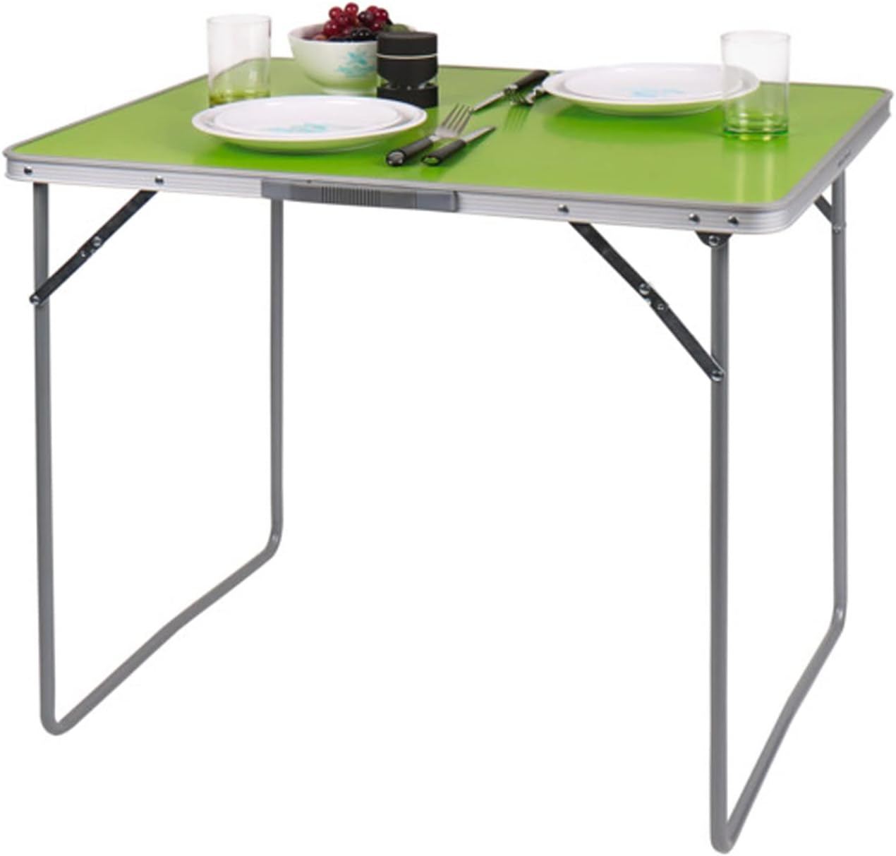 Mesa plegable compacta Jesper serie Lime, 60 x 80 x 69 cm, tablero DM verde