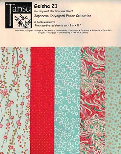 Japanese Chiyogami Papers - Geisha 21 - Morning Met Her Gracious Heart