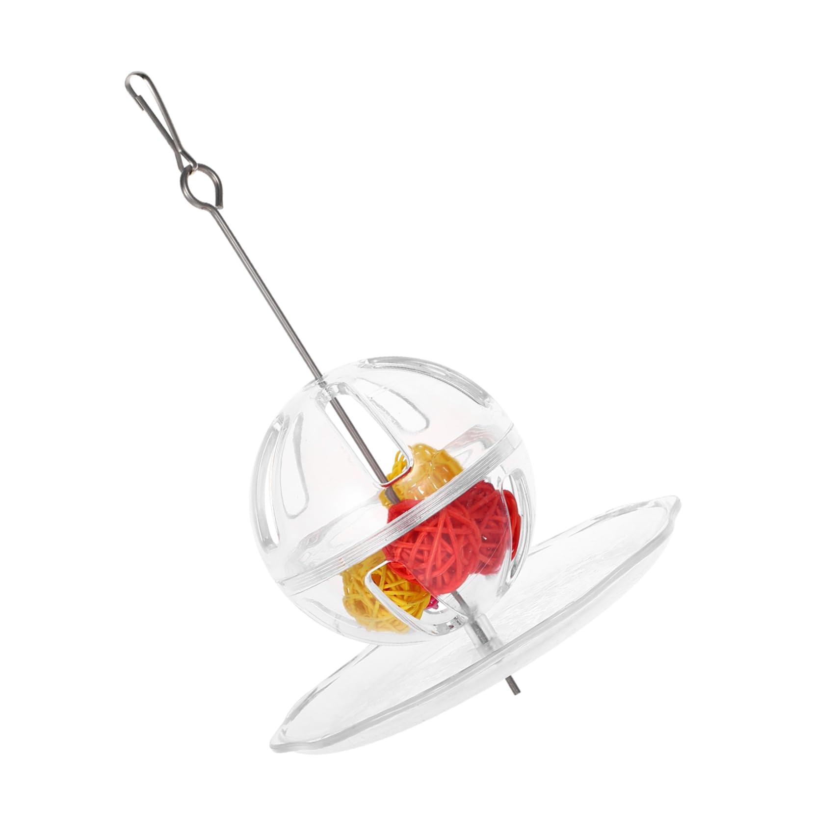 YARNOW 2 Pièces Boule de Recherche de Perroquet Jouets éducatifs mangeoire pour Cage à Oiseaux Jouets de Fruits Jouet écureuil Jouet à mâcher pour Oiseau mangeoire Suspendue pour Oiseaux