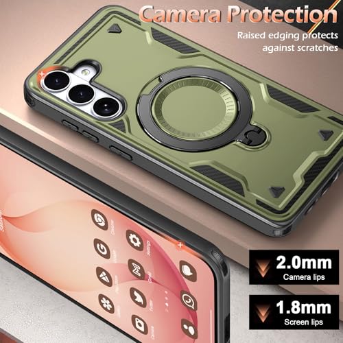 Image of for Samsung Galaxy S26 Plus Case Magnetic with stand, with Mag-Safe, with Screen Protector, Wireless Charging, Shockproof for Samsung S26 Plus 5G Phone Case, Ring Holder Cover for Samsung S26 Plus