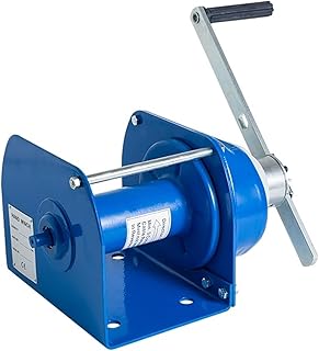 Electric Hoist Winch Hand Winch,Heavy-Duty Hand Winch 1T Manual Self-Locking Brake Winch Rope Tightener Winch for Crane