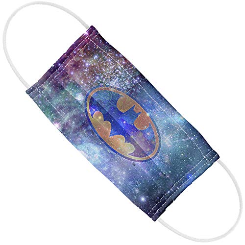 Batman Galaxy Bat Logo 1-Ply Reusable Face Mask Covering with Adjustable Nose Wire, Unisex