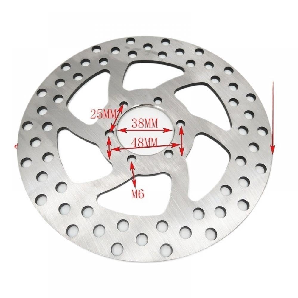 Plaque de Frein à Disque 168 mm X 38 mm 6 Trous de Montage compatibles avec Plusieurs modèles de vélos électriques électriques